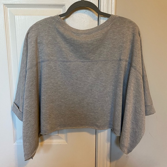 Mono B Heather Grey Crop Top - Picture 2 of 3